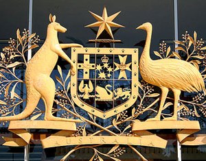 Животные на гербе Австралии