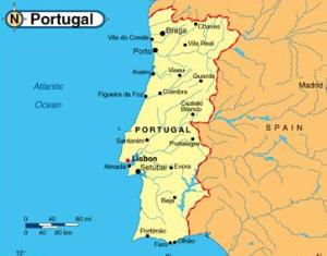 Португалия на карте мира